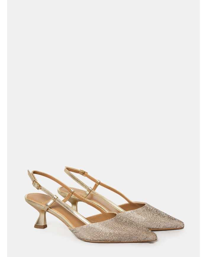 CHANTAL Sandalo slingback con strass