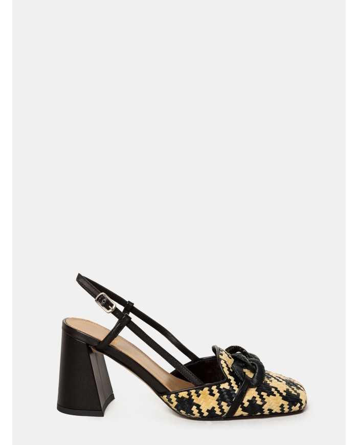 CHANTAL Sandalo slingback in rafia