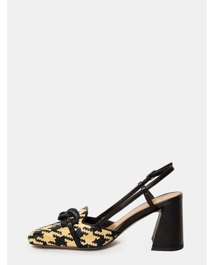 CHANTAL Sandalo slingback in rafia