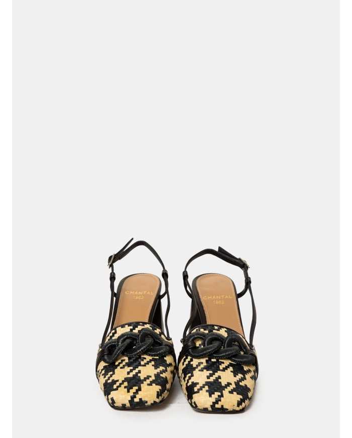 CHANTAL Sandalo slingback in rafia