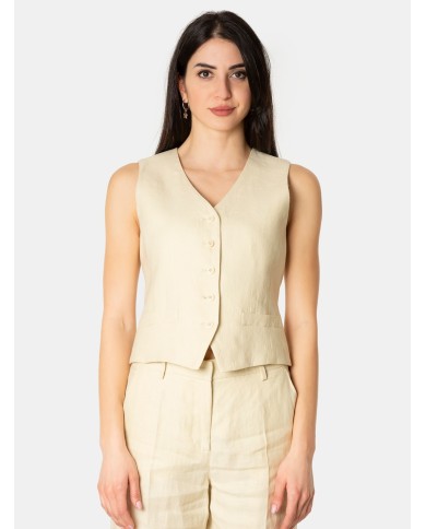 MAXMARA WEEKEND Gilet in lino MAXMARA WEEKEND Gilet in lino