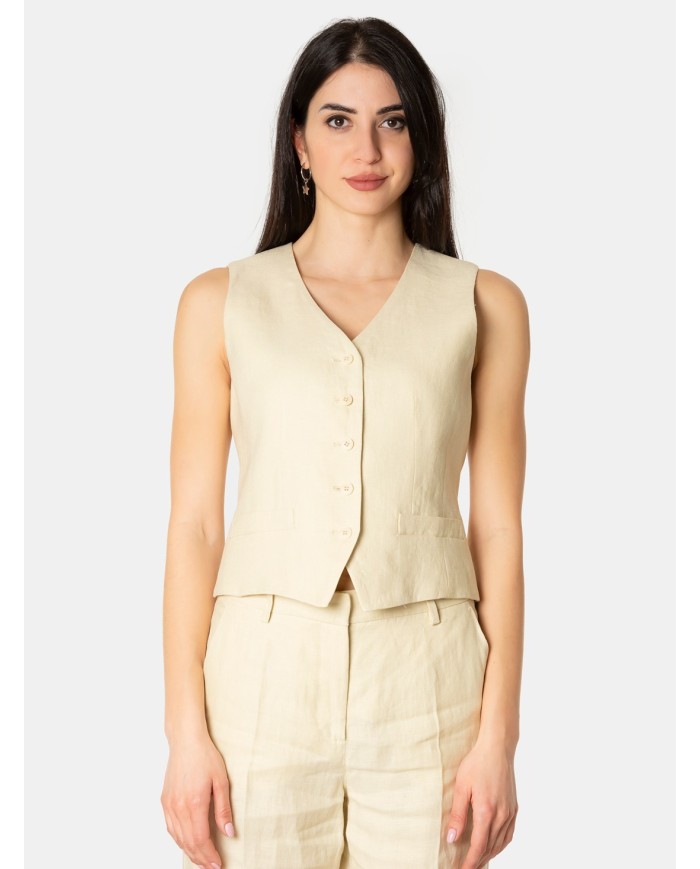 MAXMARA WEEKEND Gilet in lino MAXMARA WEEKEND Gilet in lino