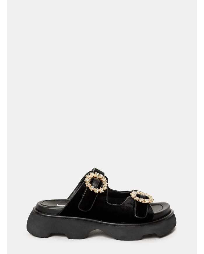 JEANNOT Sandalo ciabatta in velluto