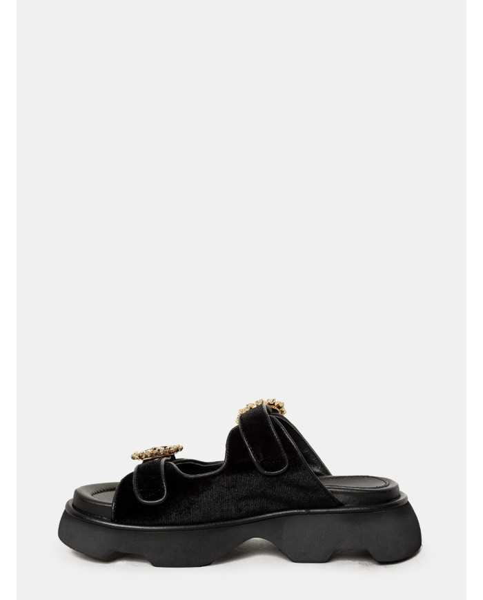 JEANNOT Sandalo ciabatta in velluto