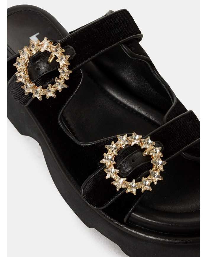 JEANNOT Sandalo ciabatta in velluto