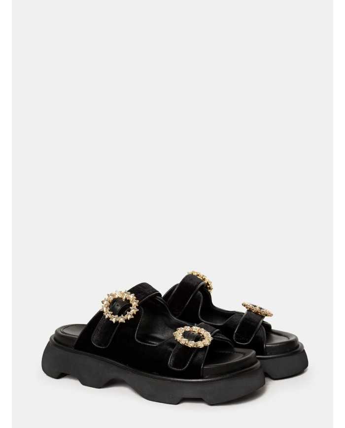 JEANNOT Sandalo ciabatta in velluto