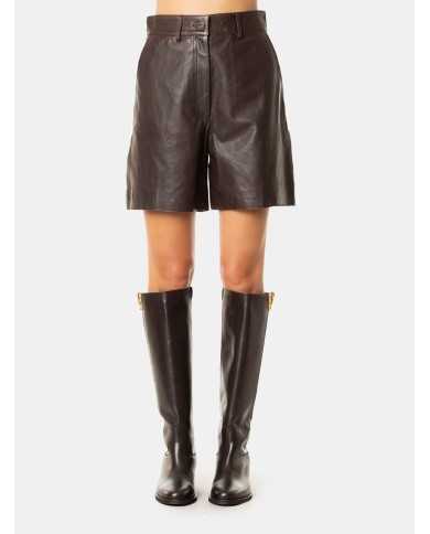 MAXMARA WEEKEND Pantaloncino in pelle