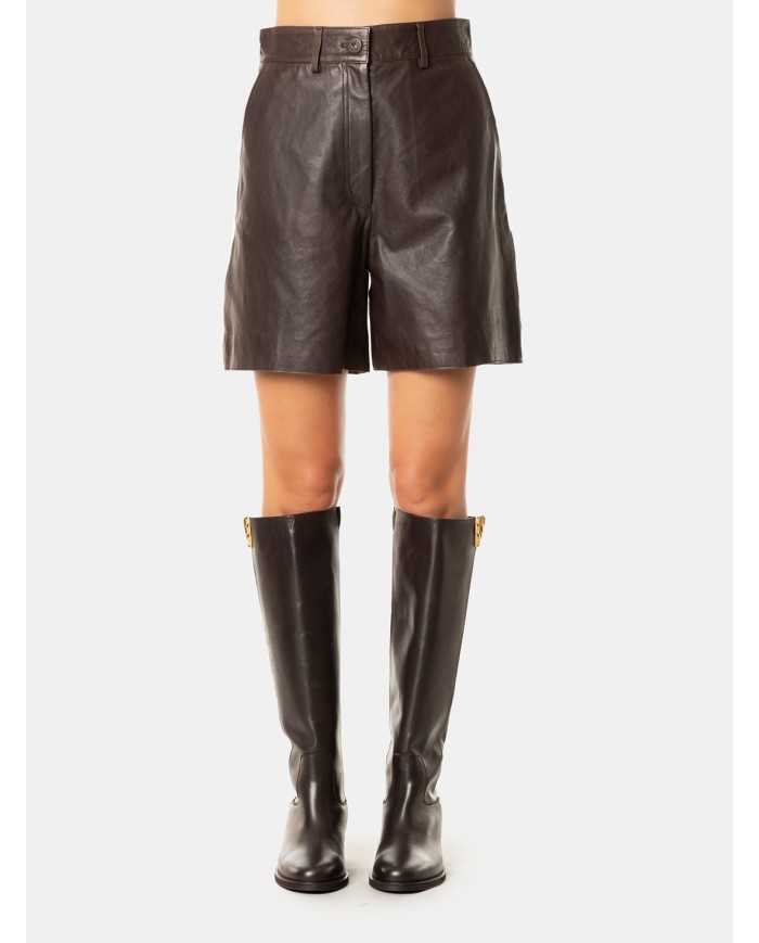 MAXMARA WEEKEND Pantaloncino in pelle