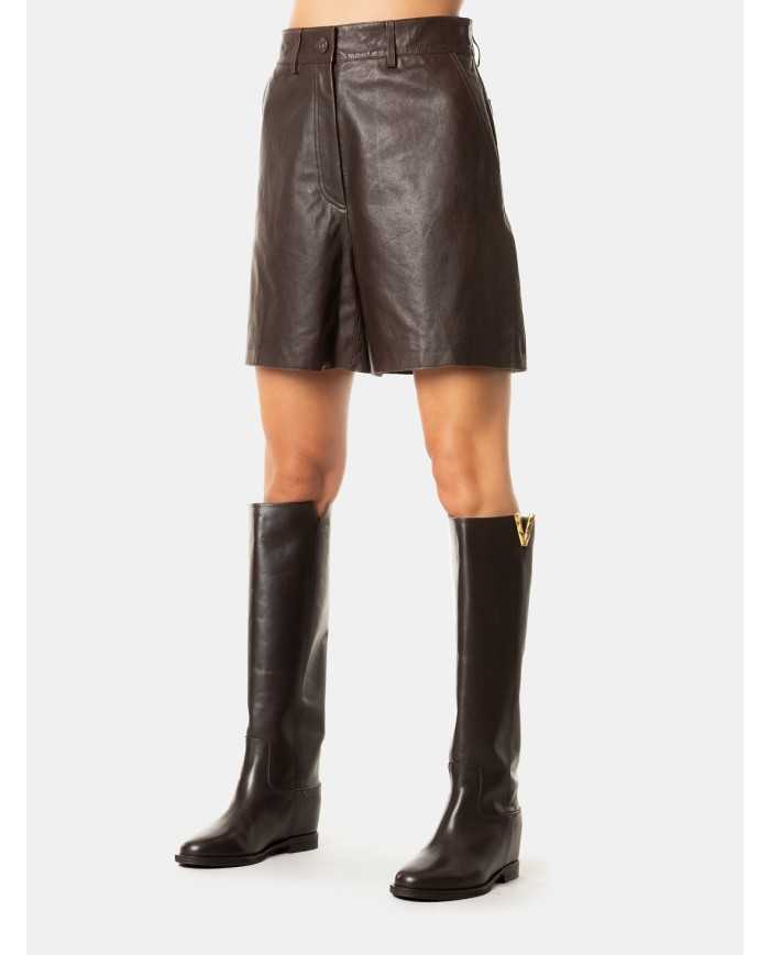 MAXMARA WEEKEND Pantaloncino in pelle