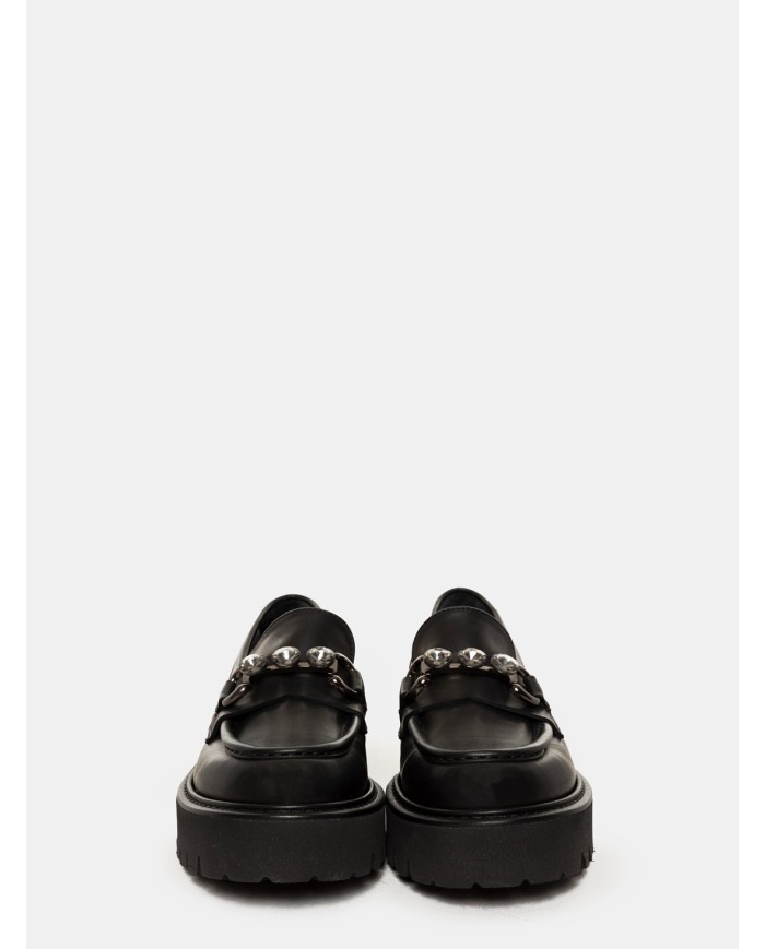 CHIARA LUCIANI Mocassino in pelle con accessorio pietre