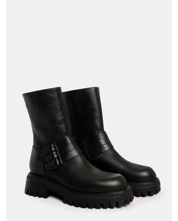 BALIE Anfibio biker con fibbie e zip