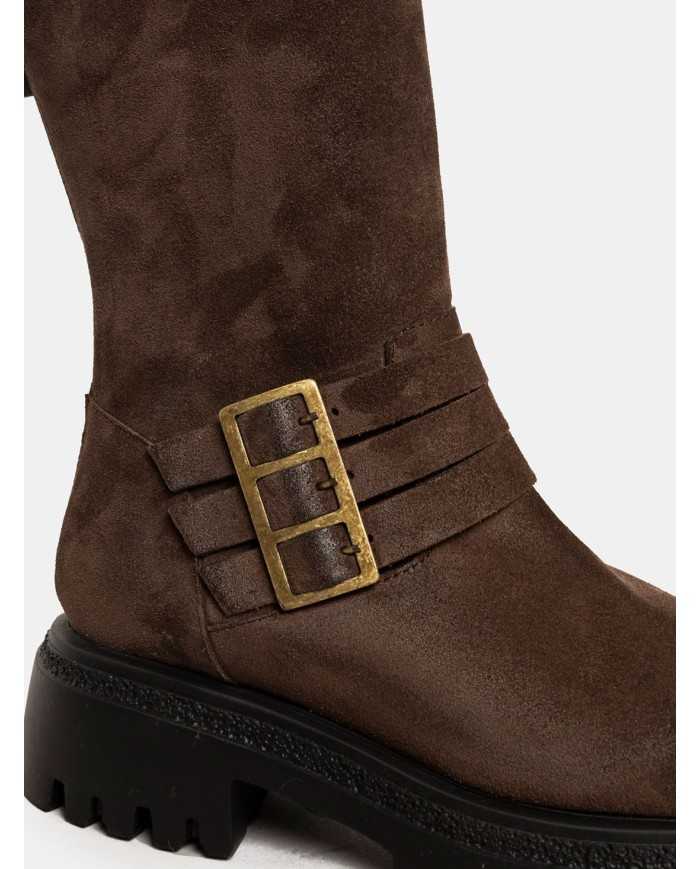 BALIE Anfibio biker con fibbie e zip