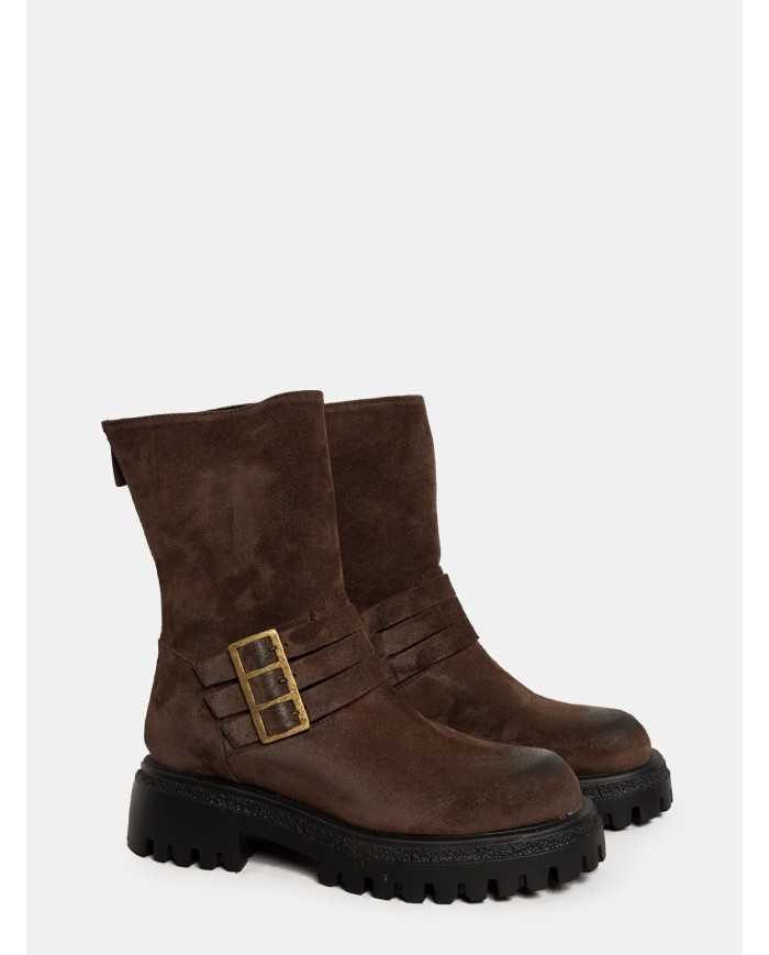 BALIE Anfibio biker con fibbie e zip