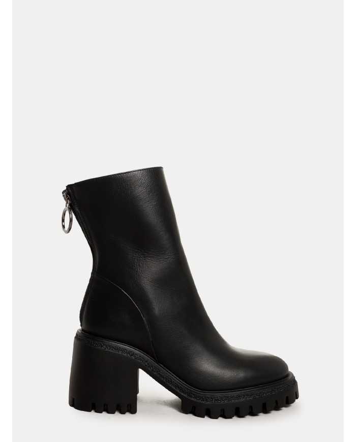 BALIE Tronchetto in pelle con tacco grosso