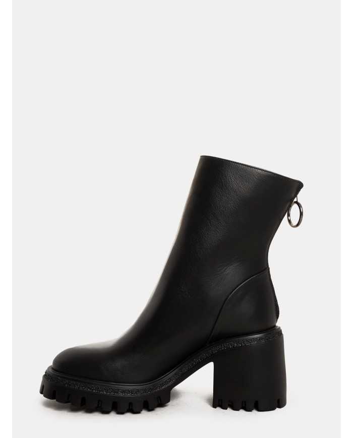 BALIE Tronchetto in pelle con tacco grosso