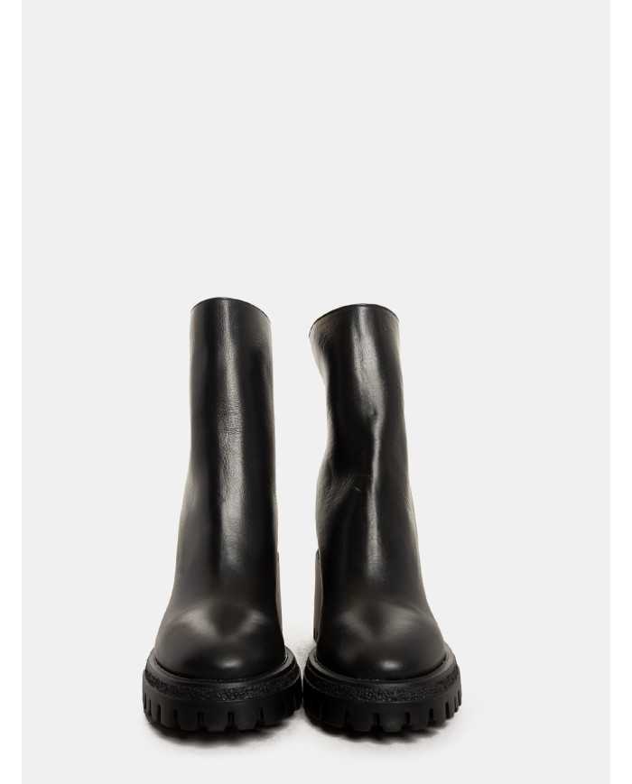 BALIE Tronchetto in pelle con tacco grosso