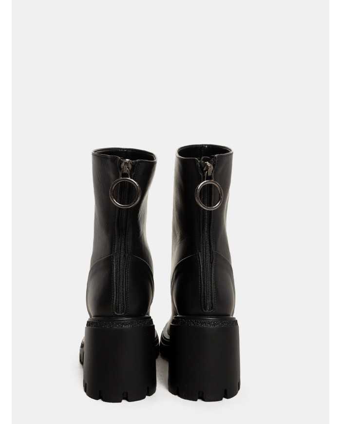 BALIE Tronchetto in pelle con tacco grosso