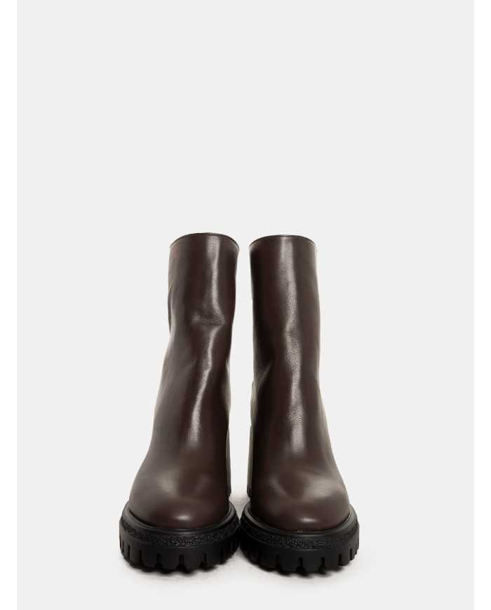 BALIE Tronchetto in pelle con tacco grosso