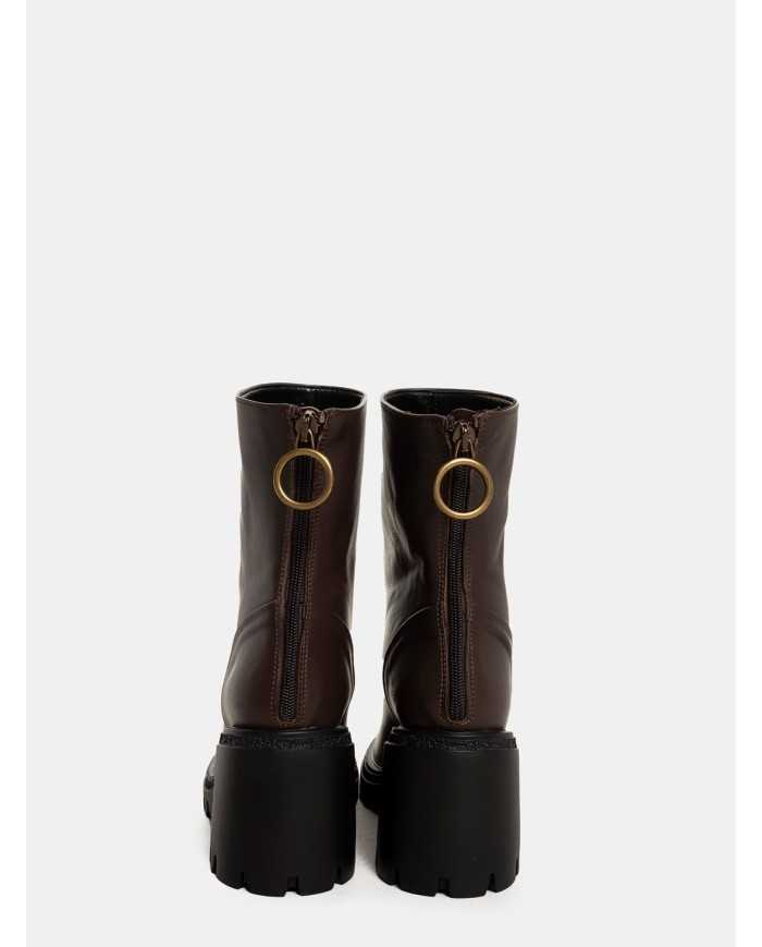 BALIE Tronchetto in pelle con tacco grosso