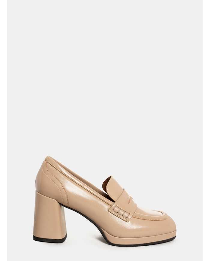 evaluna Mocassino con tacco in vernice