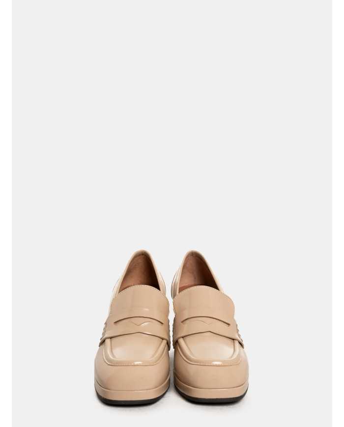 evaluna Mocassino con tacco in vernice