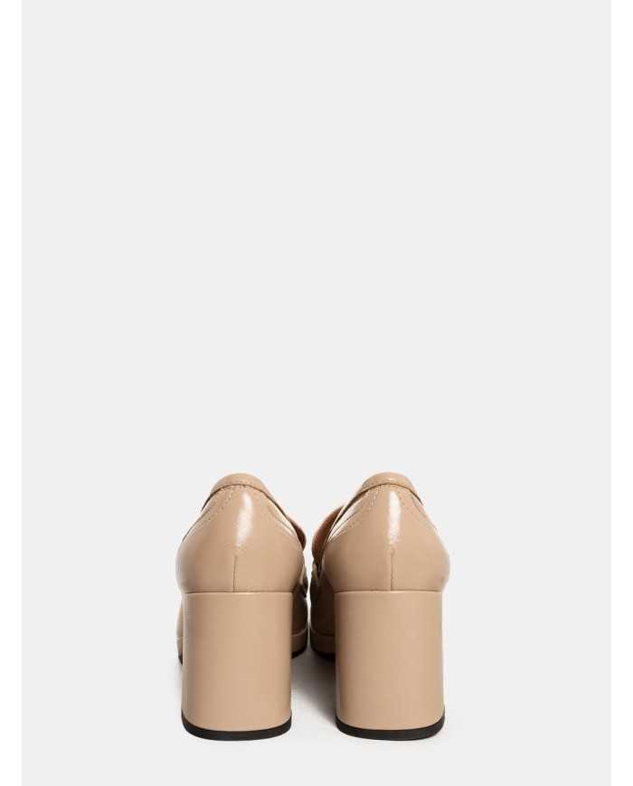 evaluna Mocassino con tacco in vernice