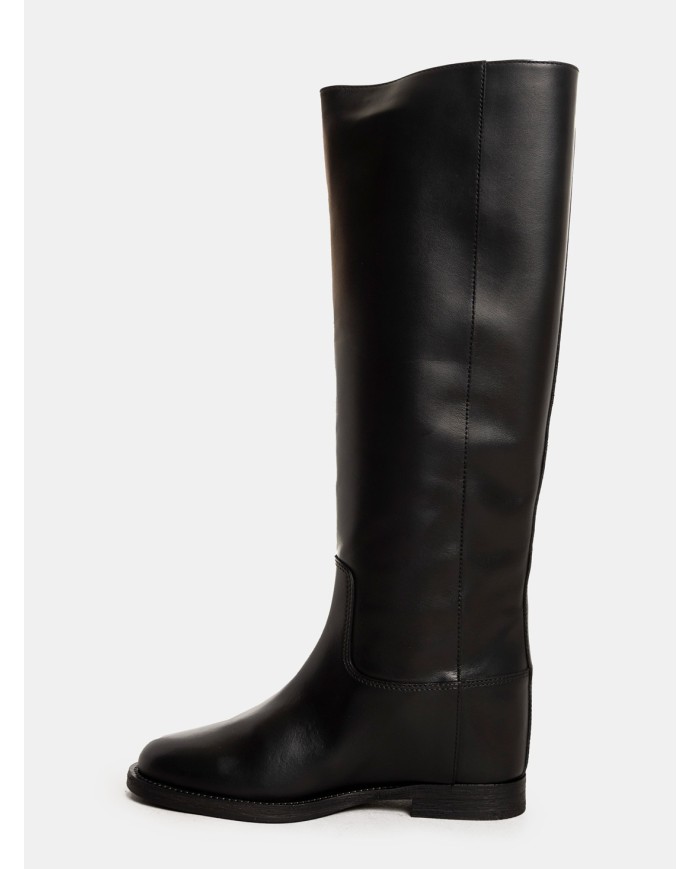 Via Roma 15 Stivale in pelle con accessorio bottoni