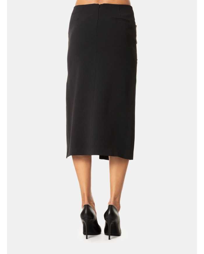 ISABELLE BLANCHE paris Gonna con ricami pietre e paillettes