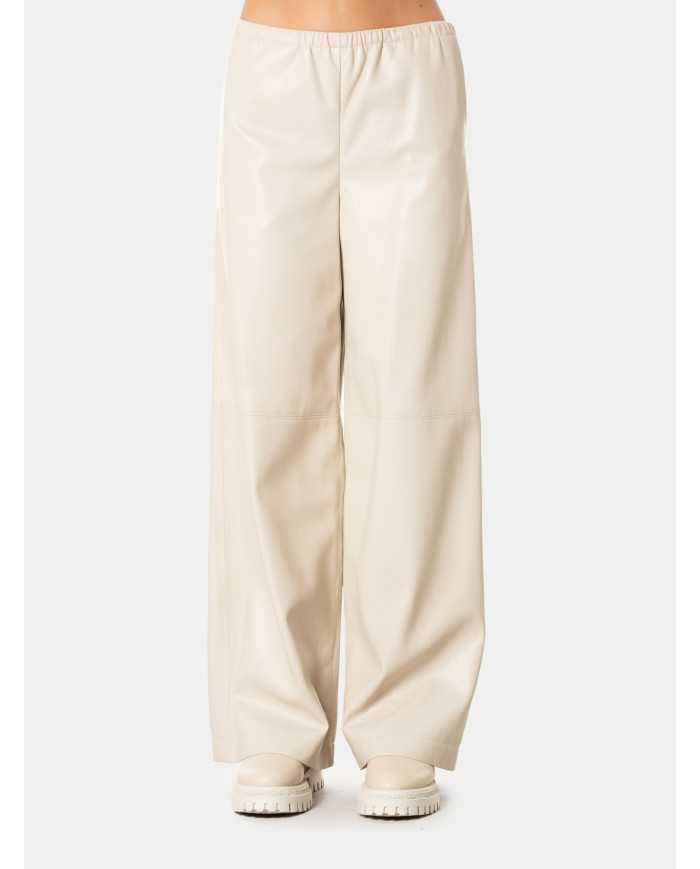 ISABELLE BLANCHE paris Pantalone relaxed in ecopelle