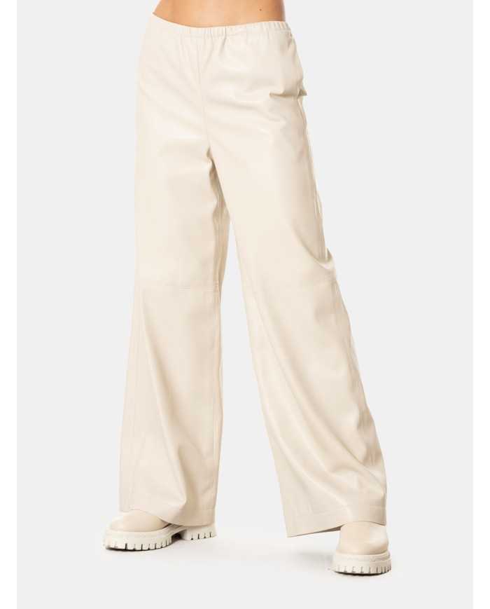 ISABELLE BLANCHE paris Pantalone relaxed in ecopelle