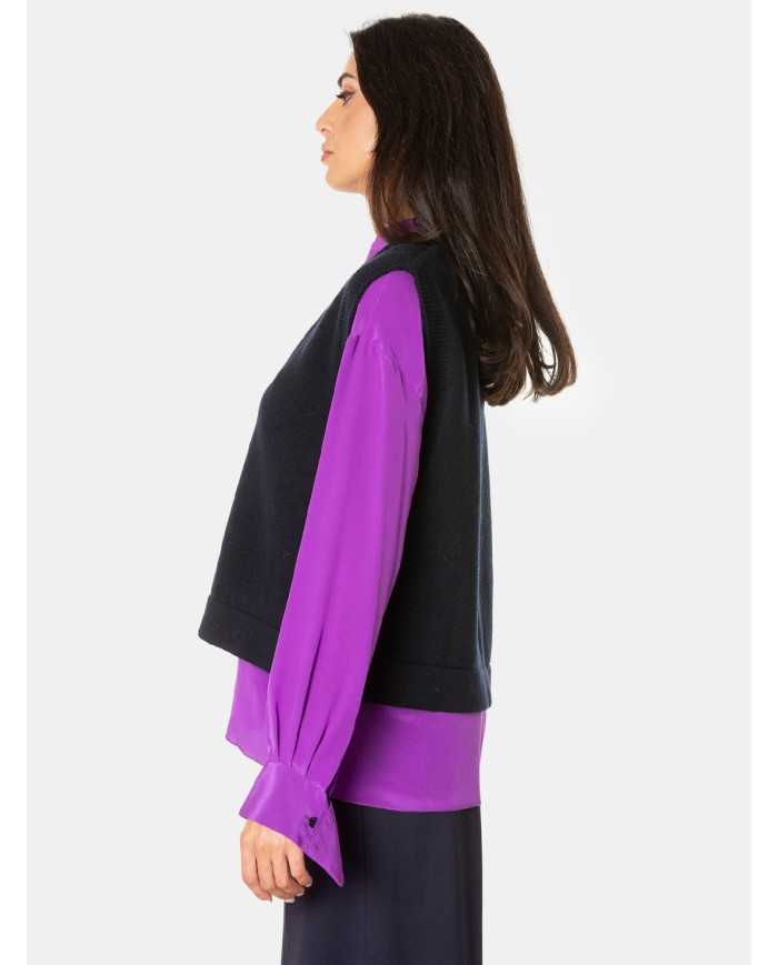 LIVIANA CONTI Maglia gilet con paillettes