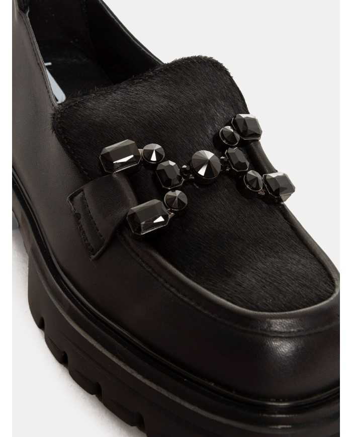 JEANNOT Mocassino nappa e cavallino