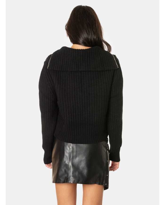 ISABELLE BLANCHE paris Maglia con decorazione perle