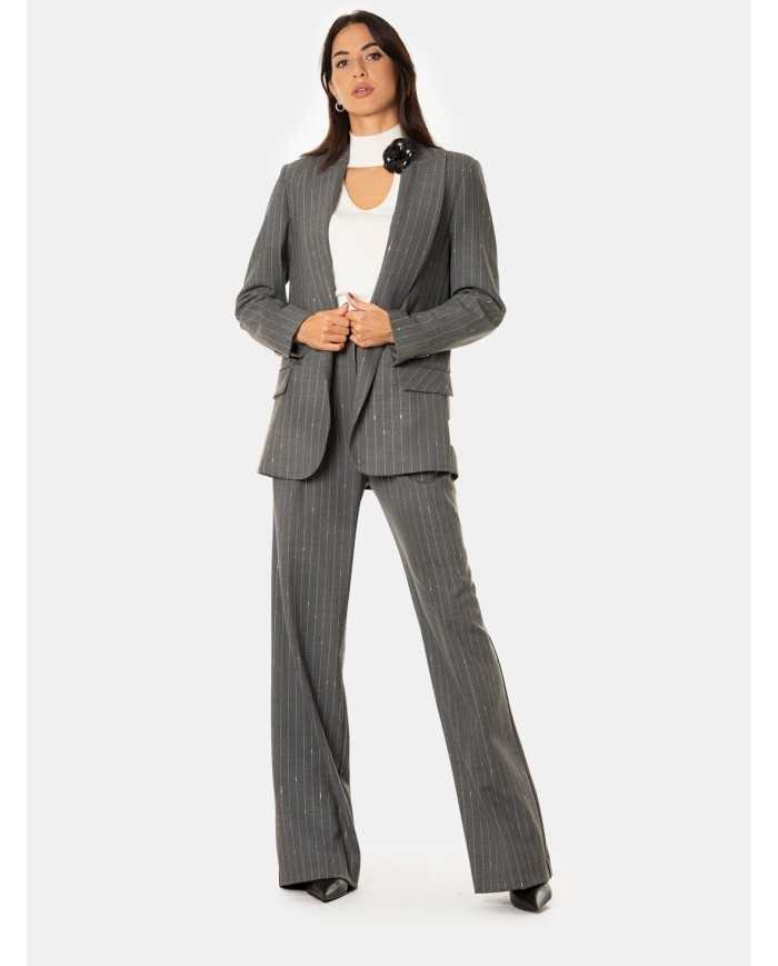 SIMONA CORSELLINI Giacca tailleur gessato