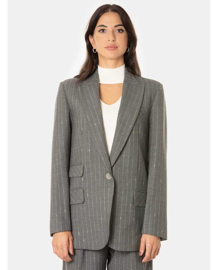 SIMONA CORSELLINI Giacca tailleur gessato