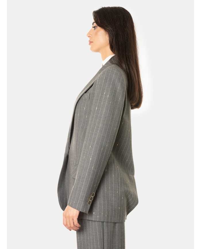 SIMONA CORSELLINI Giacca tailleur gessato