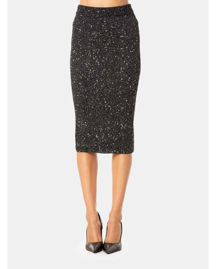 SIMONA CORSELLINI Gonna con micro paillettes