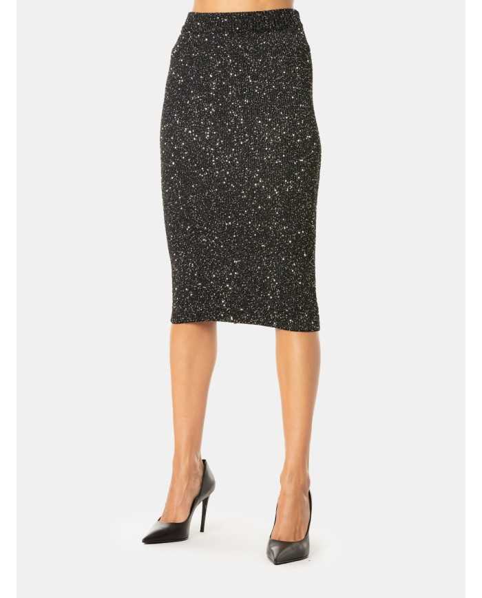 SIMONA CORSELLINI Gonna con micro paillettes