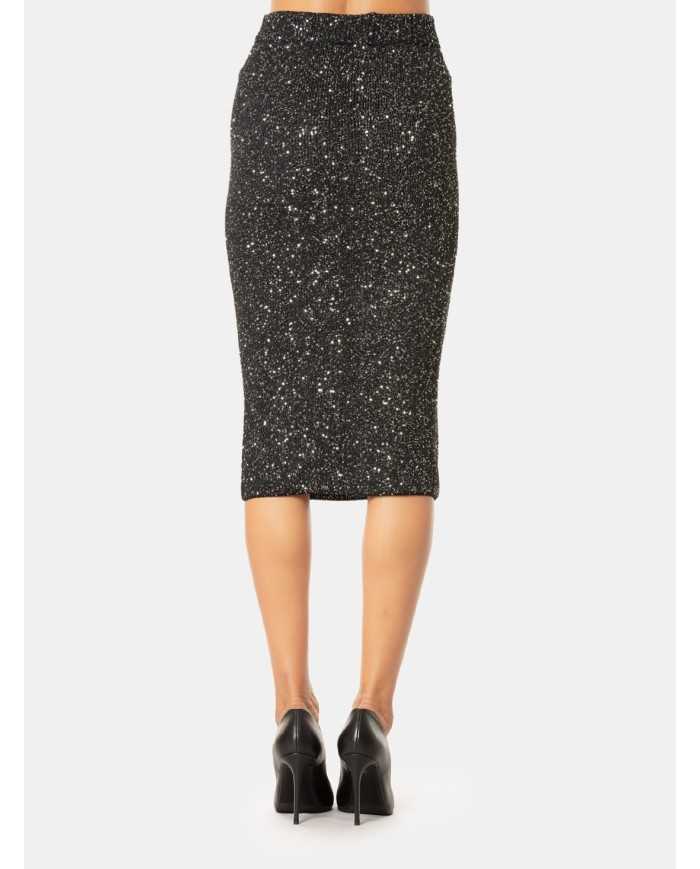 SIMONA CORSELLINI Gonna con micro paillettes