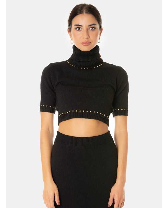 SIMONA CORSELLINI Maglia dolcevita crop