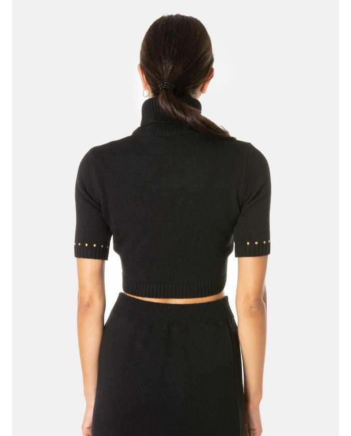 SIMONA CORSELLINI Maglia dolcevita crop