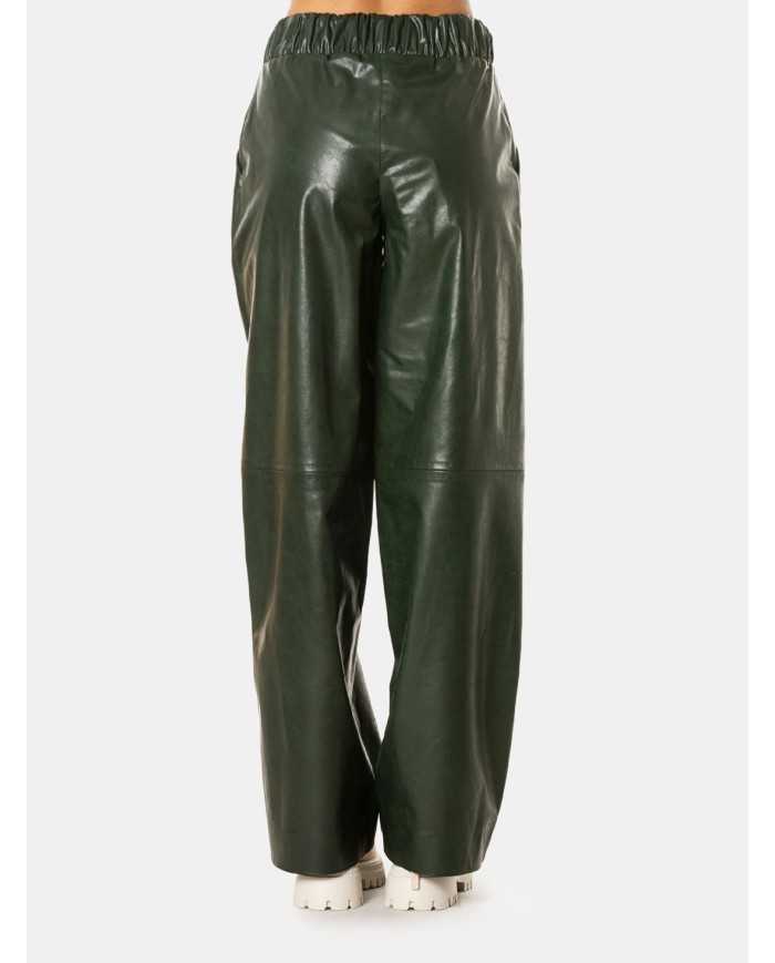 JIJIL Pantalone ampio ecopelle