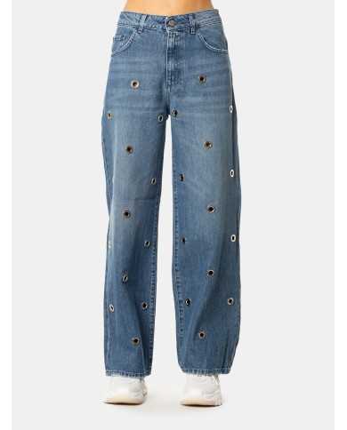 JIJIL Jeans con macro borchie