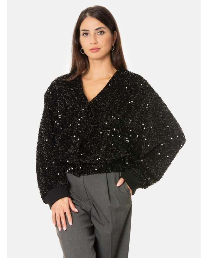 Actualee Bomber con paillettes