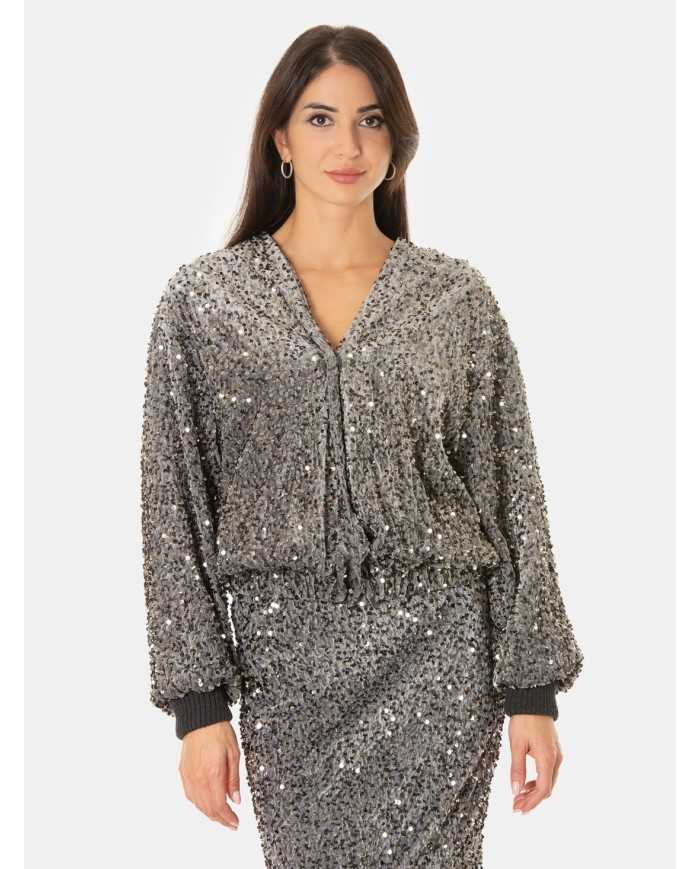 Actualee Bomber con paillettes