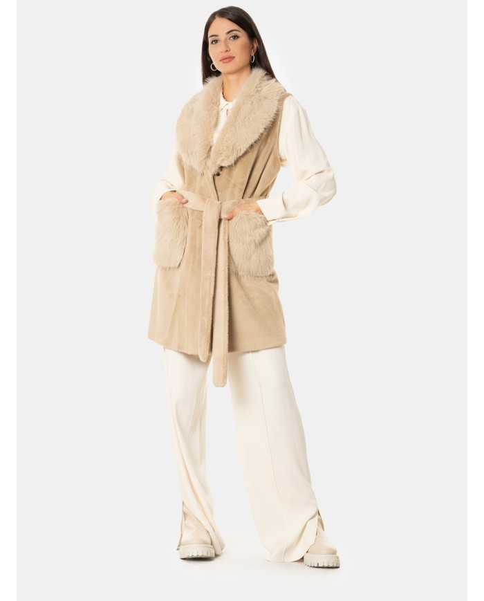 ZOE PARIS Smanicato ecopelliccia