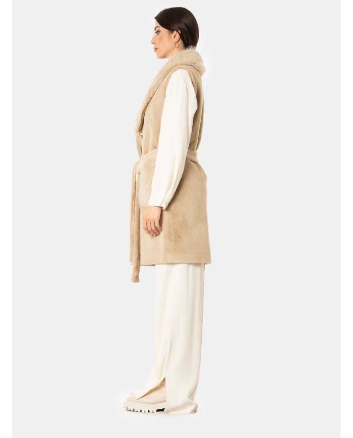 ZOE PARIS Smanicato ecopelliccia