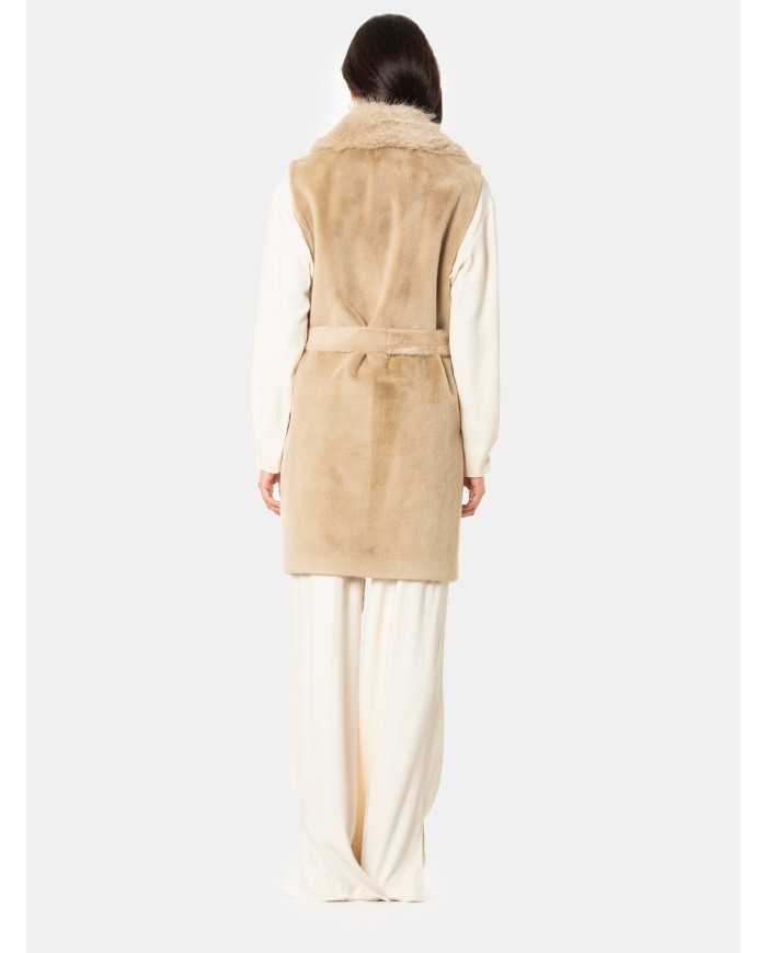 ZOE PARIS Smanicato ecopelliccia