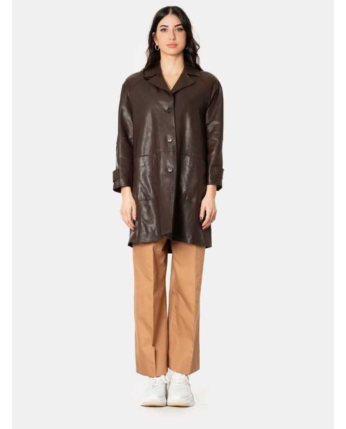 MAXMARA WEEKEND Spolverino midi in pelle