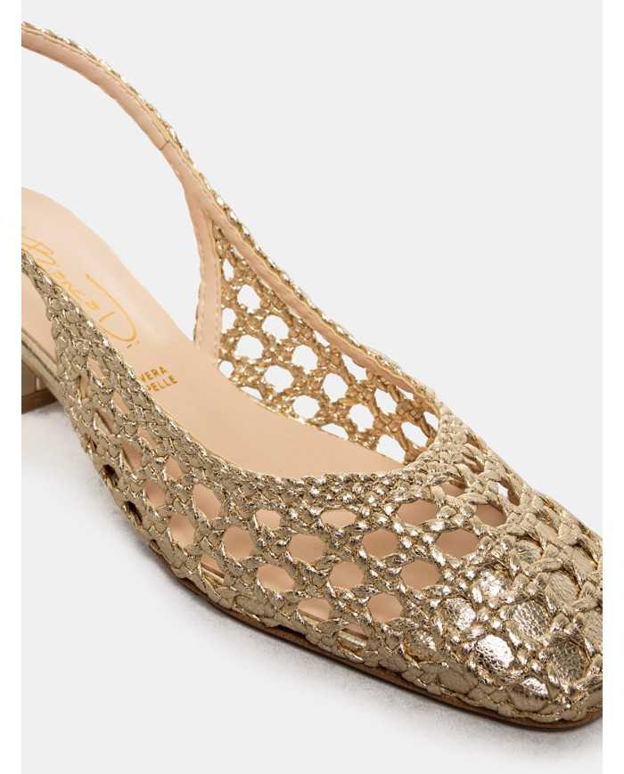 BIANCA DI' Sandalo slingback intrecciato